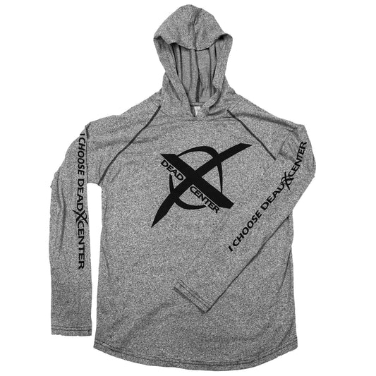 Next Level X Logo Hoodie, Lightweight - Heather Gray